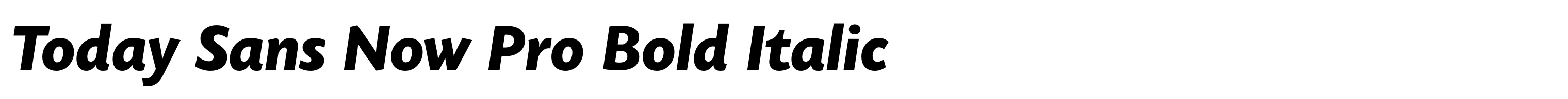 Today Sans Now Pro Bold Italic
